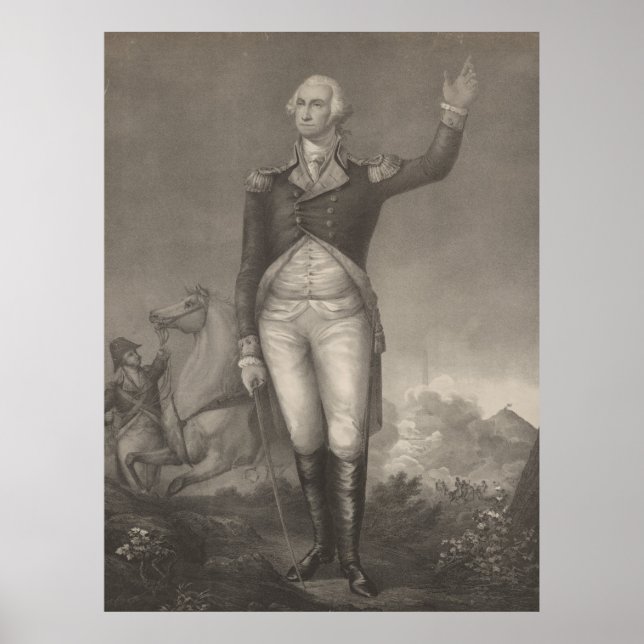 Vintage George Washington Portrait (1854) Poster (Front)