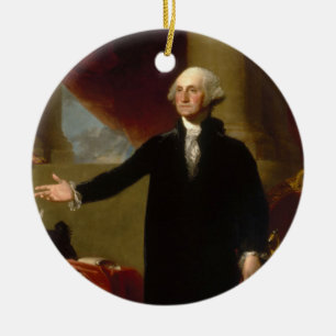 Vintage George Washington Portrait Painting 2 Ceramic Ornament