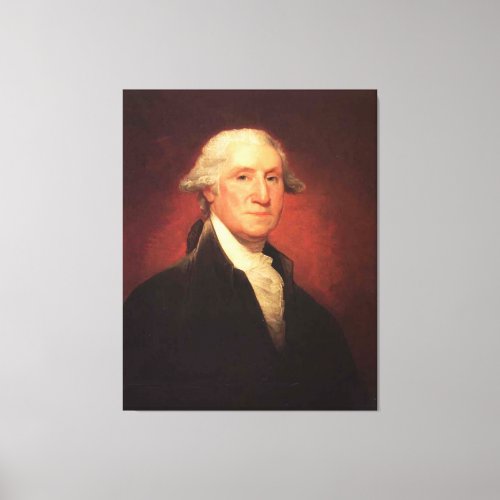 Vintage George Washington Portrait Painting Canvas Print