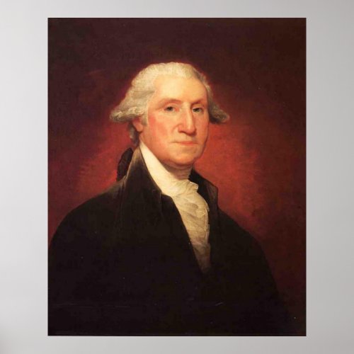 Vintage George Washington Portrait Painting Poster