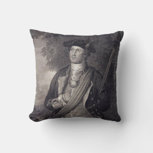 Vintage George Washington Portrait Throw Pillow
