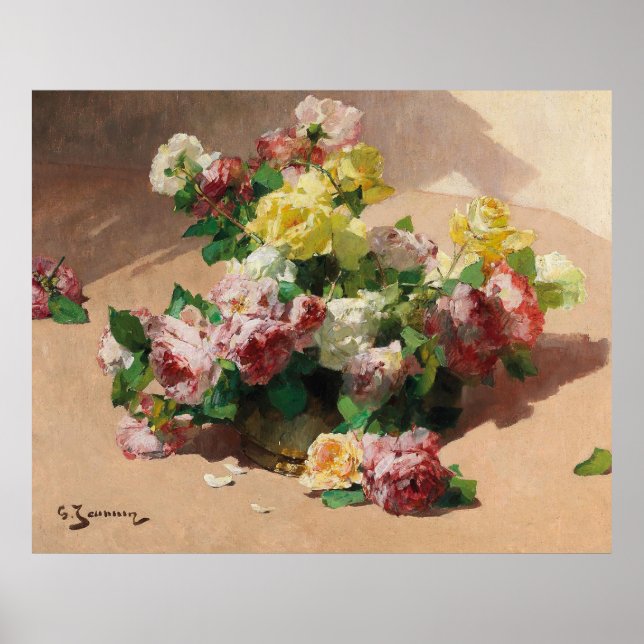 Vintage Georges Jeannin Roses Poster (Front)