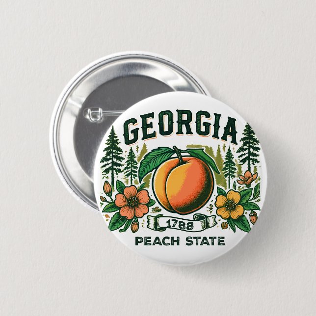 Vintage Georgia Button (Front & Back)