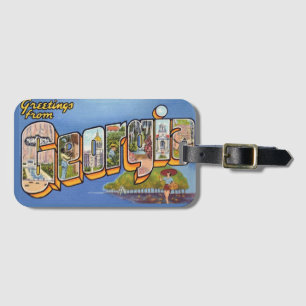 Vintage Georgia Greeting Luggage Tag