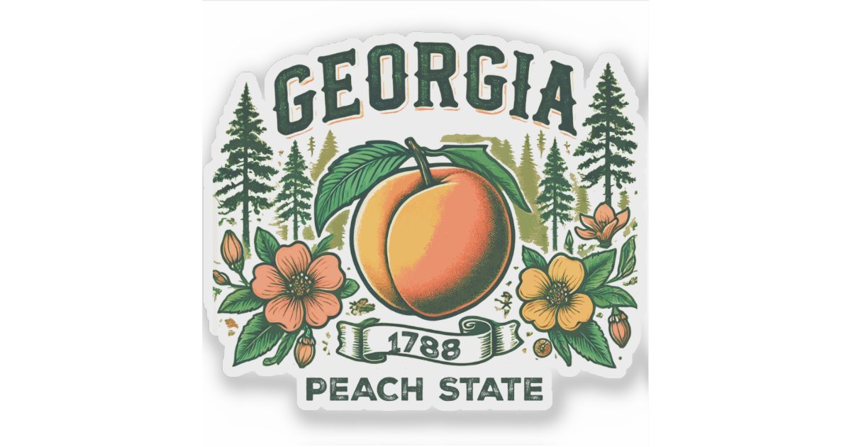 Vintage Georgia Sticker | Zazzle