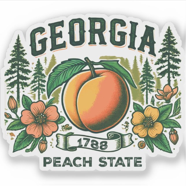 Vintage Georgia Sticker (Front)