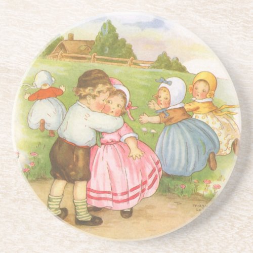 Vintage Georgie Porgie Mother Goose Nursery Rhymes Coaster