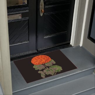 Vintage Geranium  - bold floral Doormat