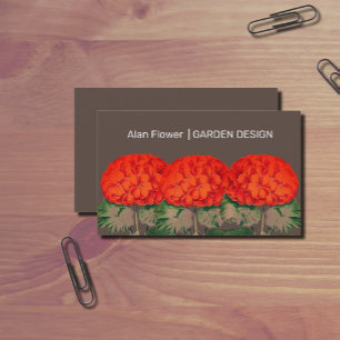 Vintage Geranium Trio  - bold floral  Business Card