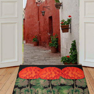 Vintage Geranium Trio  - bold floral
