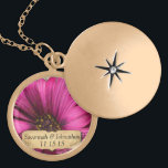 Vintage Gerber Daisy Anniversary Necklace<br><div class="desc">Keepsake Necklaces Choose either Silver Plated Gold Finish or Sterling Silver Unique Personalized Custom !st Christmas Gift Wedding Keepsake Wedding Party Necklaces - to change background color - click customize - click edit - choose last tool in drop down menu and choose from one of the colors shown or enter...</div>