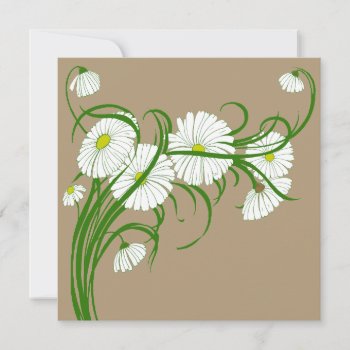 Vintage Gerber Daisy Flowers Spring Invitation by InvitationCafe at Zazzle
