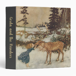 Vintage Gerda and the Reindeer by Edmund Dulac 3 Ring Binder