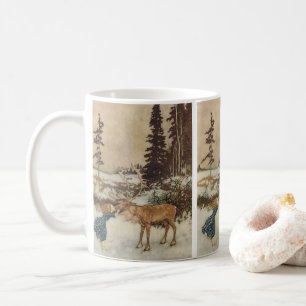 Vintage Gerda and the Reindeer by Edmund Dulac Coffee Mug