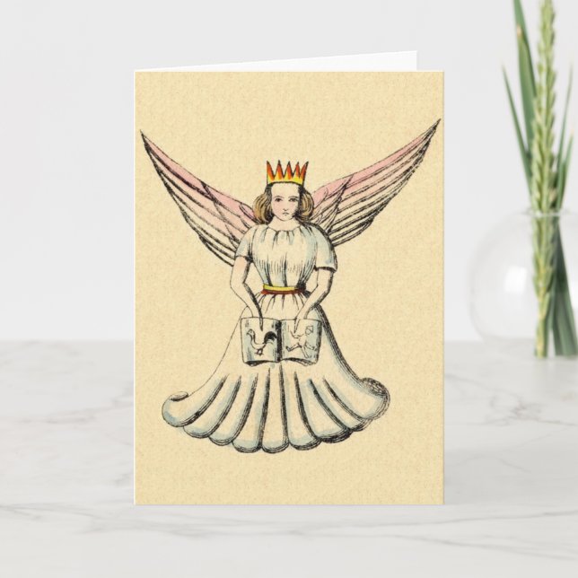Vintage German Angel Christkind Christmas Card (Front)