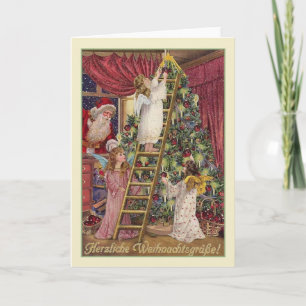 Vintage German Angels Christmas Card