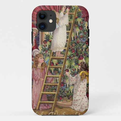 Vintage German Angels Christmas Victorian Art iPhone 11 Case
