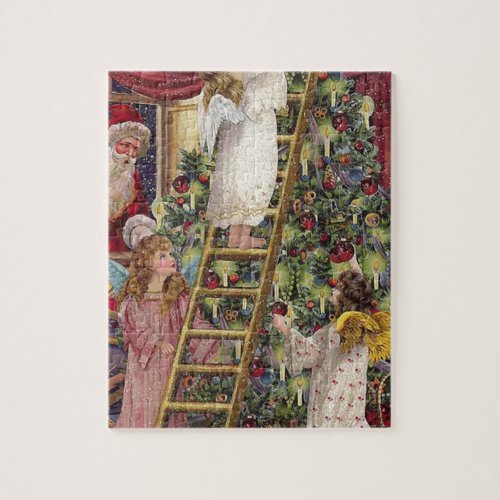 Vintage German Angels Christmas Victorian Art Jigsaw Puzzle