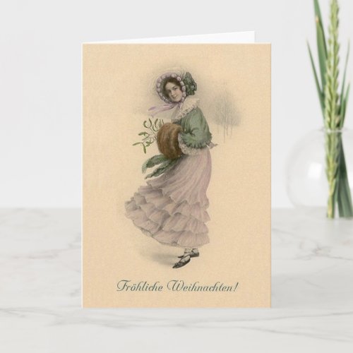 Vintage German Christmas Greeting Card