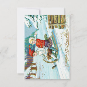 Vintage German Christmas Postcard
