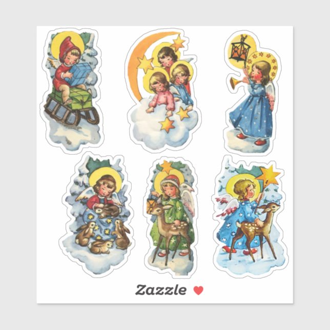 Vintage German Christmas  Sticker (Sheet)