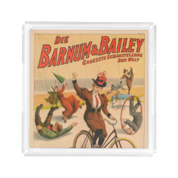 Vintage German Circus Poster Of Performers, 1900. Acrylic Tray