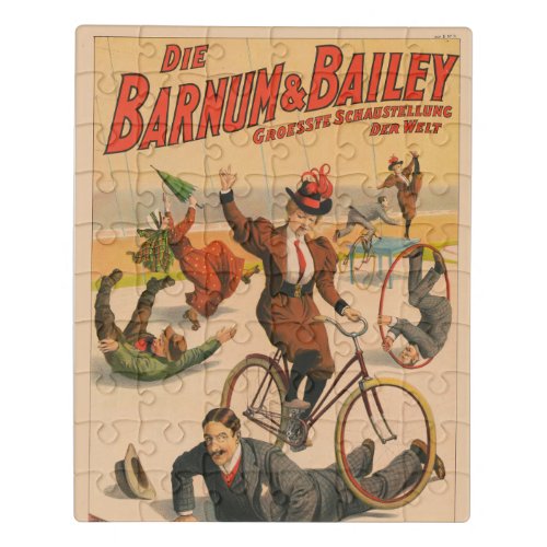 Vintage German Circus Poster Of Performers 1900 Jigsaw Puzzle