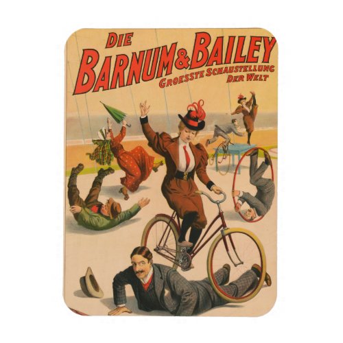 Vintage German Circus Poster Of Performers 1900 Magnet