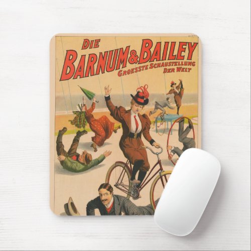 Vintage German Circus Poster Of Performers 1900 Mouse Pad