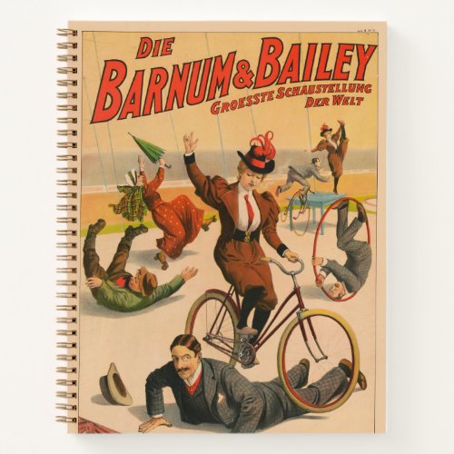 Vintage German Circus Poster Of Performers 1900 Notebook