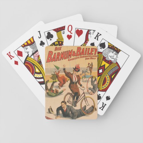 Vintage German Circus Poster Of Performers 1900 Playing Cards