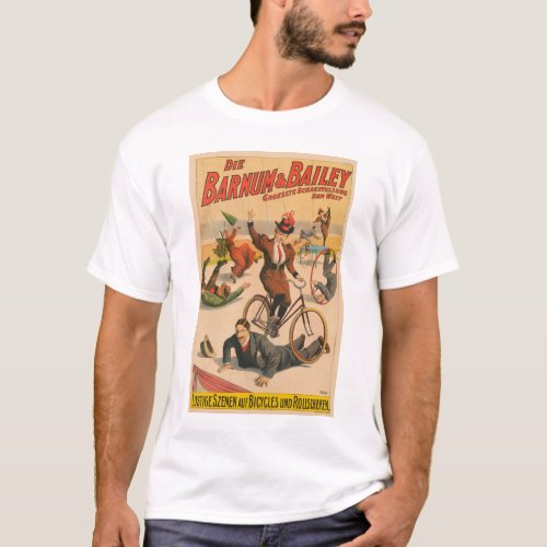 Vintage German Circus Poster Of Performers 1900 T_Shirt