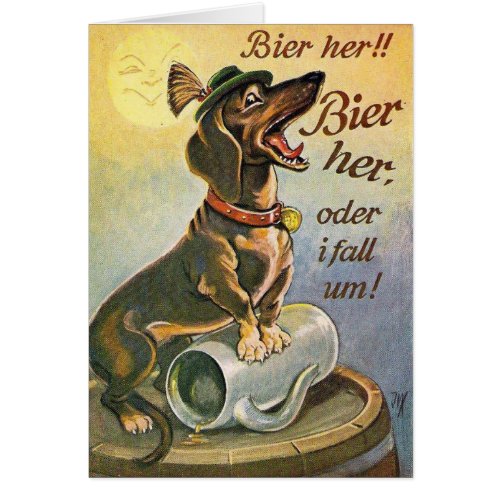 Vintage _ German Dachshund Calling for Beer