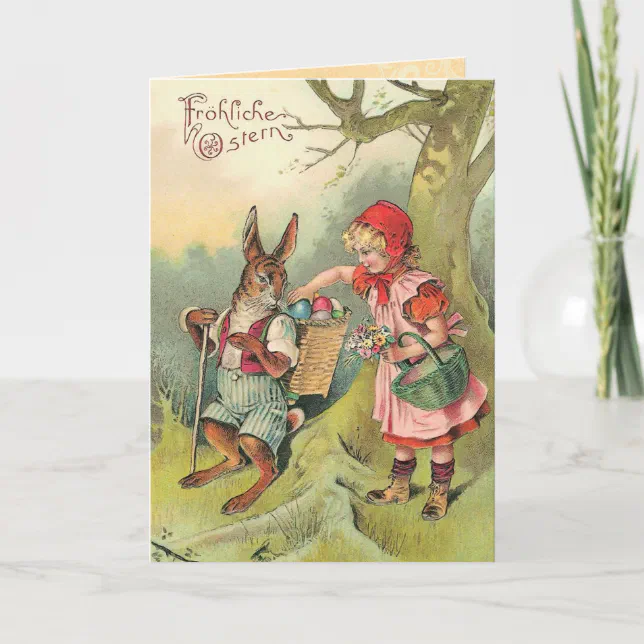 Vintage German Easter Bunny Card | Zazzle