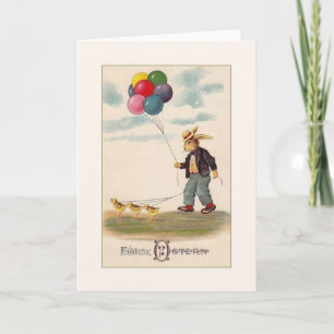 Vintage German Easter Card.  Happy Easter! Holiday Card