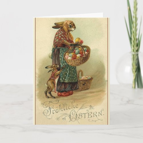 Vintage German Easter Card  Happy Easter Holiday Card