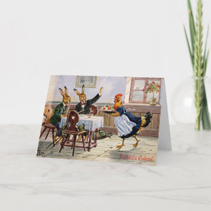 Vintage German - Easter Egg Treat, Holiday Card