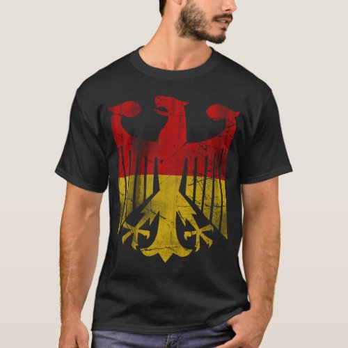 Vintage German Flag of Germany Eagle Fade T_Shirt