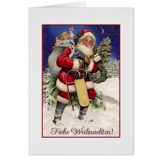 Vintage German Frohe Weihnachten Christmas Card | Zazzle.com