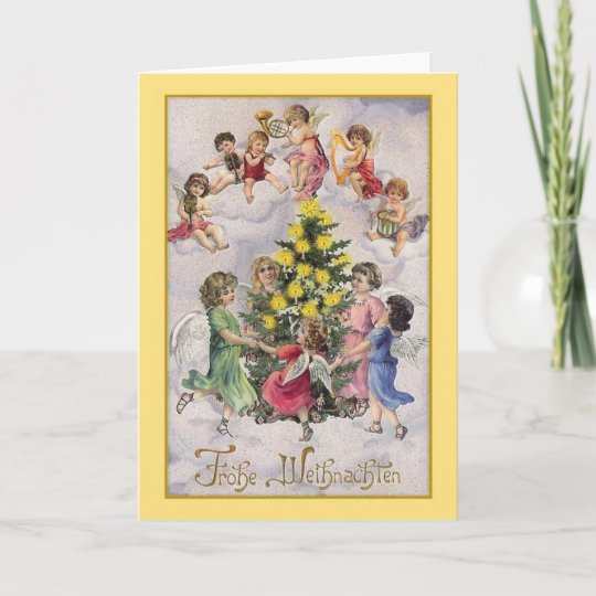 Vintage German Frohe Weihnachten Christmas Card | Zazzle.com