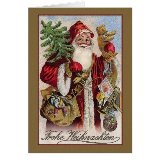 Vintage German Frohe Weihnachten Christmas Card | Zazzle.com