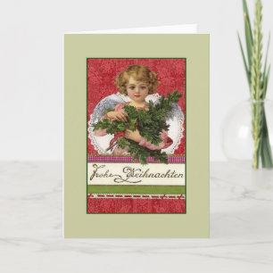 Vintage German Frohe Weihnachten Christmas Card