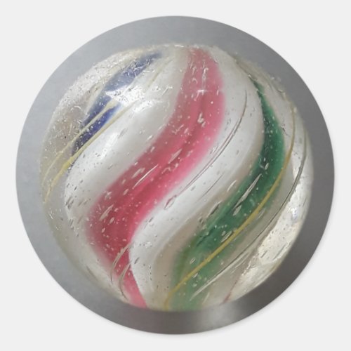 Vintage German Handmade Marble Classic Round Sticker