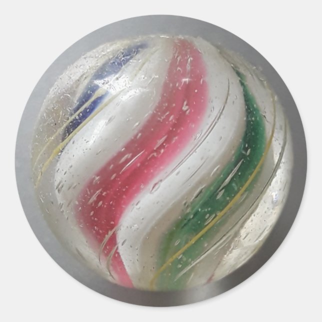 Vintage German Handmade Marble Classic Round Sticker (Front)
