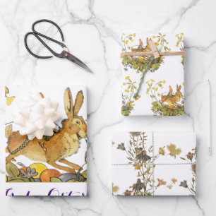 Vintage German Happy Easter     Wrapping Paper Sheets