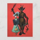 Vintage Victorian Devil Postcard | Zazzle