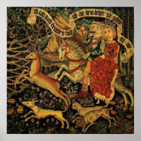 Vintage German Medieval Renaissance Love Hunting 