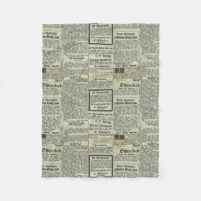 Vintage German newspaper blanket (Front)