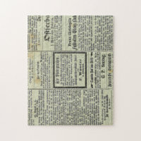 Vintage German newspaper puzzle