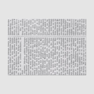 Vintage German Newsprint Tissue Paper